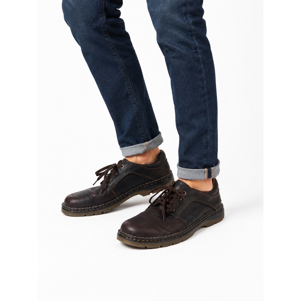 Dr. Martens Oxford Brown Leather Lace Up Gorpcore Shoes Men's Size 12